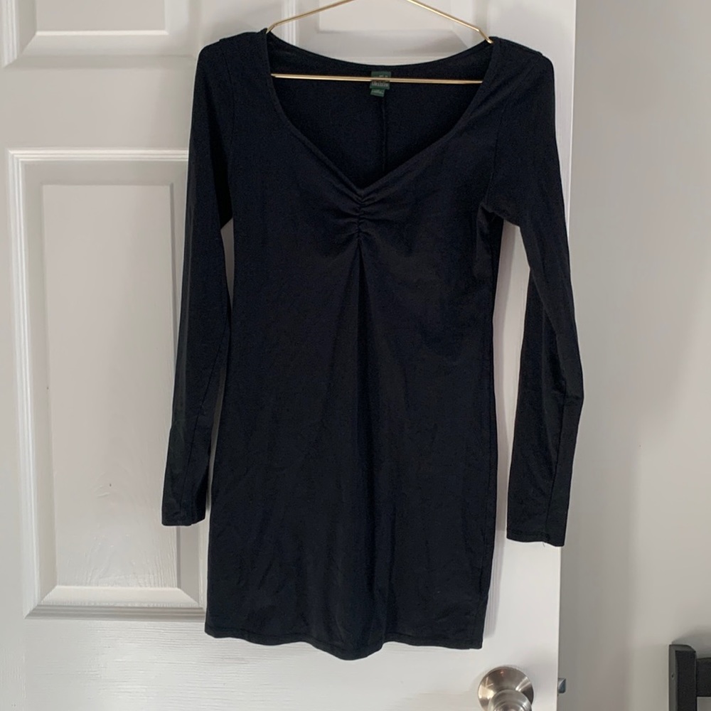 Black long sleeve mini dress size XS